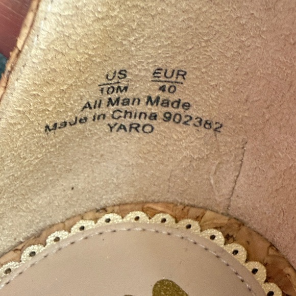 Sam Edelman Yaro Cork Ankle Strap Heels Size 10 - Picture 6 of 8